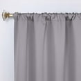 thumbnail image 2 of Superior Blackout Solid Light Filtering Rod pocket Curtain Panel Set, 26" x 84", Silver, 2 of 9