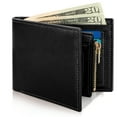 thumbnail image 6 of Cshidworld Wallet for Men, Genuine Leather Wallet for Men, RFID Blocking Bifold Stylish Wallet With 1 ID Window, 9 Card Holder & 2 Cash Slot, Black, 6 of 7