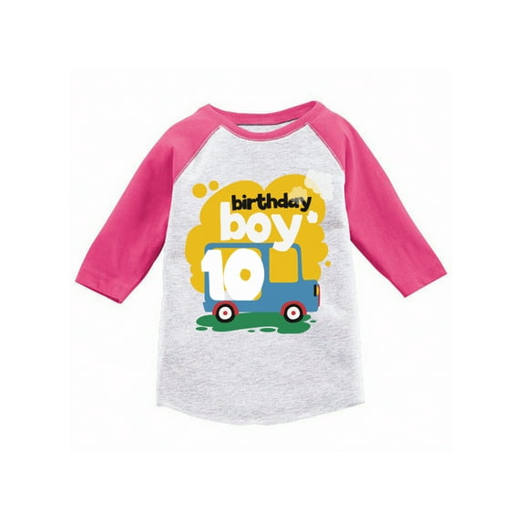 Awkward Styles 10th Birthday T-shirt Bus Raglan Shirt Kids