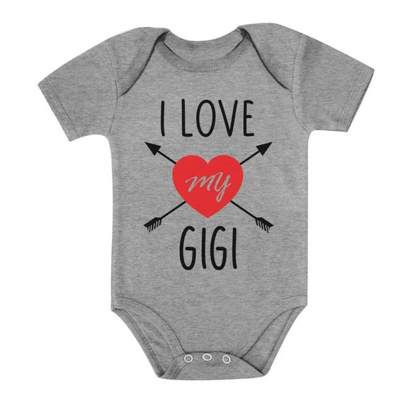 Adorable Tstars Baby Bodysuit - Ideal Valentine's Day or Mother's Day Gift - 'I Love My Gigi' Baby Romper - Cozy Cotton Material - Cute Infant Clothes for Celebrations