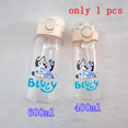 thumbnail image 3 of Taza de agua con pajita de plástico transparente para niños, botella de agua potable portátil para deportes al aire libre, regalos de animación Bluey, 400/600ml, 3 of 5