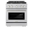 thumbnail image 2 of ZLINE 30 in. 4.2 cu. ft. Paramount Gas Range with 4 Burner Cooktop and Convection Gas Oven in DuraSnow Stainless Steel (SGRS-30), 2 of 2