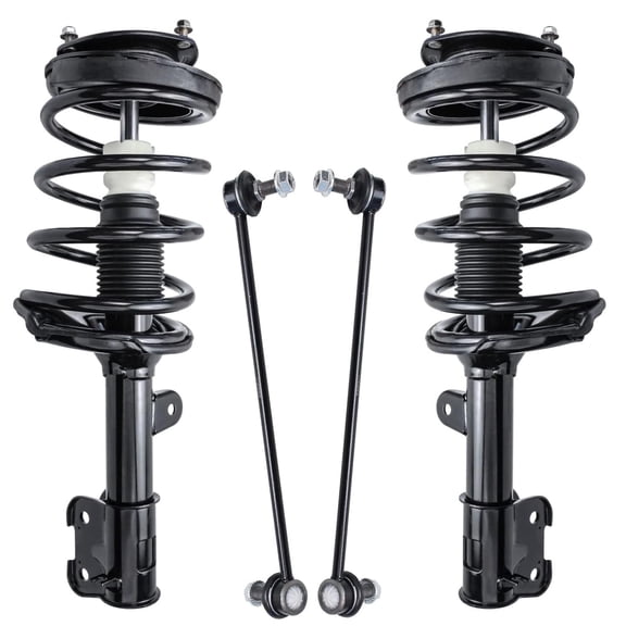 Detroit Axle - 4pc Front Struts Kit for 2007 2008 2009 Hyundai Santa Fe, 2 Struts with Coil Spring Assembly 2 Sway Bar Links Replacement Suspension