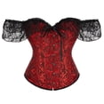 thumbnail image 2 of Corsé sexy de mujer con escote en V y jacquard, ropa moldeadora de belleza Palace, 2 of 5
