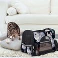 thumbnail image 7 of Animal Pet Carrier Bag with 900D Oxford Fabric, Nylon Webbing Base - 17x10x11.8 in - Small Dog Travel Tote, 7 of 7