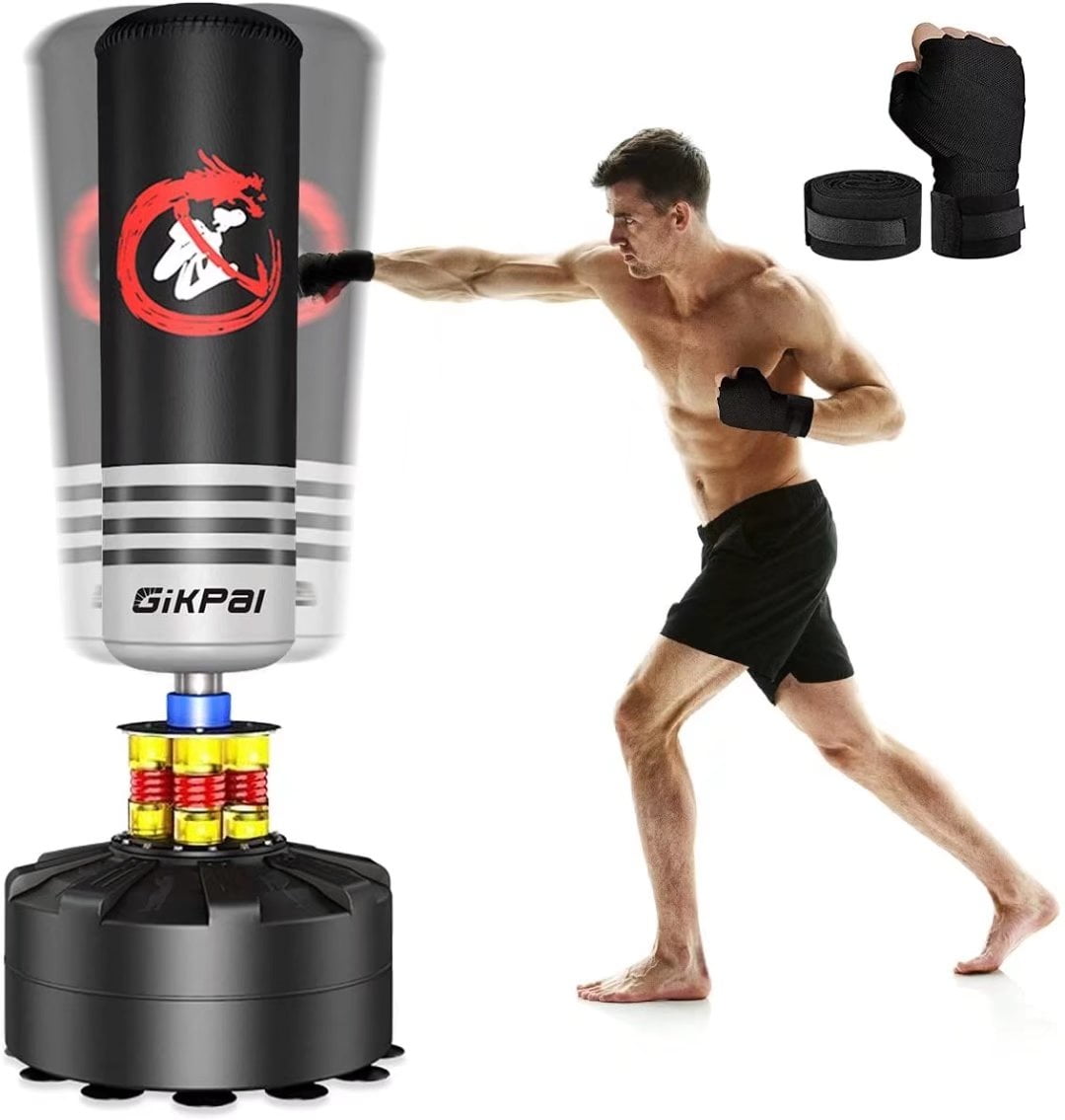 175cm Free Standing Boxing Punch Bag Heavy Heavy Duty Gym Training Martial Arts 