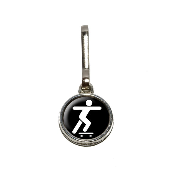 Skateboarding Skate Skater Charm Zipper Pull