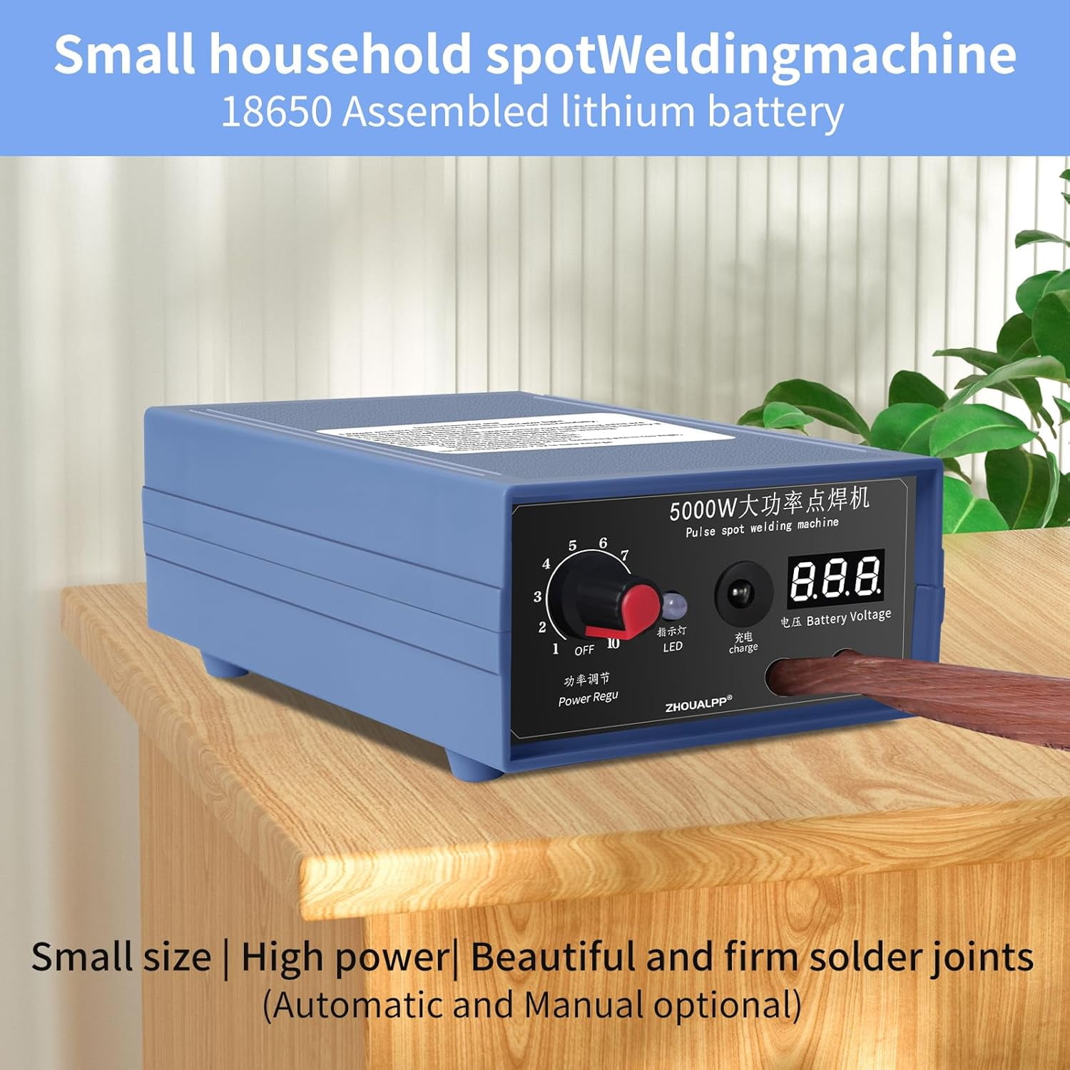 5000W Handheld Spot Welder, Mini Battery Spot Welder 9-Speed Adjustable, Portabl 5000W Handheld Spot Welder, Mini Battery Spot Welder 9-Speed Adjustable, Portabl
