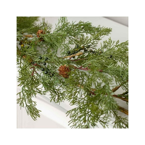 Faux Cedar and Berry Christmas Holiday - Artificial Cypress for Indoor or Outdoor Use by Drevy