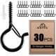 thumbnail image 1 of YZhouD12 ganchos colgantes Q con hebilla de seguridad, resistentes al viento, para colgar luces de cadena al aire libre, plantas y luces navideñas de patio, 5,6 cm, color negro, 1 of 8