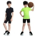 thumbnail image 3 of 3 Pack Boys Compression Shirts Kids Quick Dry Sports Undershirts Short Sleeve Base Layer Tee Tops, 3 of 7