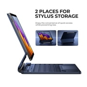 Dexnor Keyboard Case for Samsung Galaxy Tab S10 Lite/S10 FE/S9 FE 5G 10.9/S9 11/ Case with Keyboard Magnetic Floating Cantilever Stand Multi-Touch Trackpad Wireless Backlit with S Pen Holder, Blue