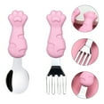 thumbnail image 5 of Tableware Learning Fork Pink 1 Set 4.3In, 5 of 5