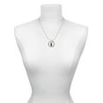 thumbnail image 3 of Delight Jewelry Two-tone Drop with Black Crystal Live Ring Charm Necklace, 18", 3 of 4