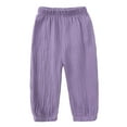 thumbnail image 2 of KYAIGUO Toddler Kids Baby Boys Girls Sweatpants Cotton Trousers Elastic Solid Color Active Pants Long Pants Casual Joggers Mosquito Pants Soft Pants for 1-8 Years, 2 of 8