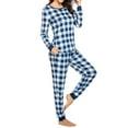 thumbnail image 4 of Avidlove Womens Pajamas Sets Plaid Long Sleeve Tops with Jogger Pjs Bottom Soft Lounge Set with Pockets, 4 of 7