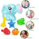 thumbnail image 4 of Bath Toys for Toddlers 1 2 3 Years Old -Toddler Elephant Watering Can Set for Bathtub Toy Water Can with 5 Pieces Soft Animals Models (Elephant Water, 4 of 4