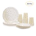 thumbnail image 1 of Mistaha Dishware Set Desserts Plate Set Dixie Cup Disposable Spots Gilding Environment Friendly For Home Office, 1 of 8