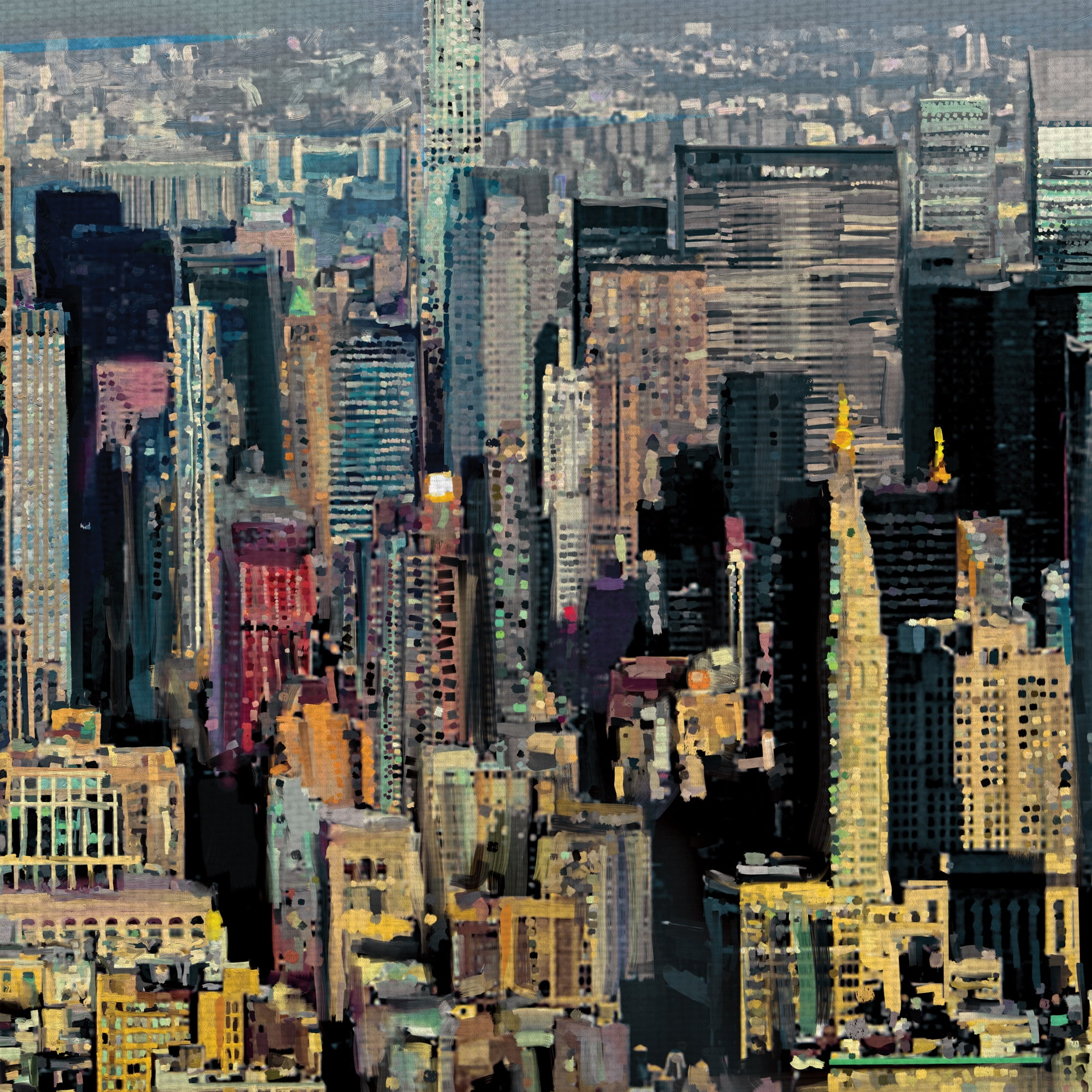 Fine Art Canvas New York State of Mind Skyline by Studio Arts Canvas Art Print