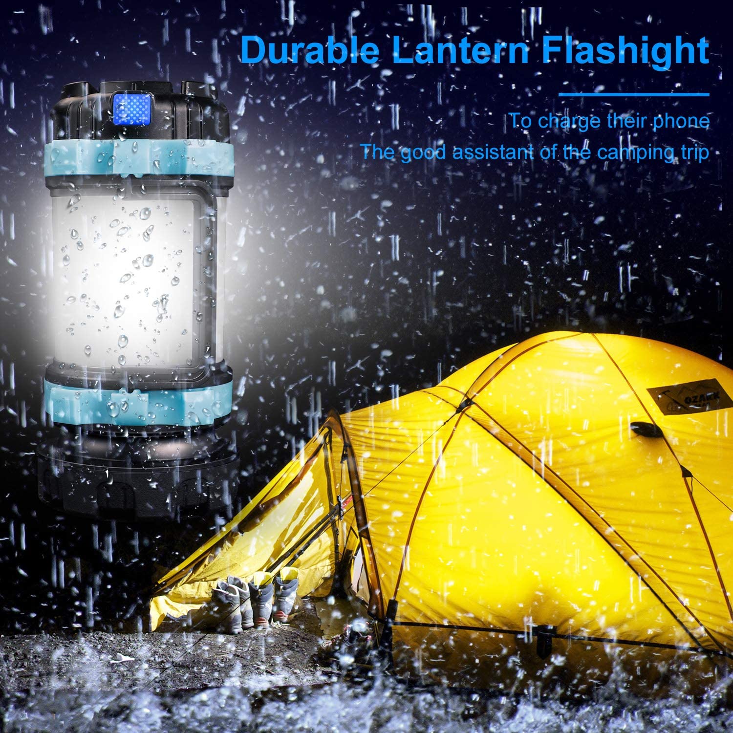 Lampe Torche LED Rechargeable Ultra Puissante - 4 Modes - Étanche IPX7 - Parfaite Pour Rando, Camping, Chasse