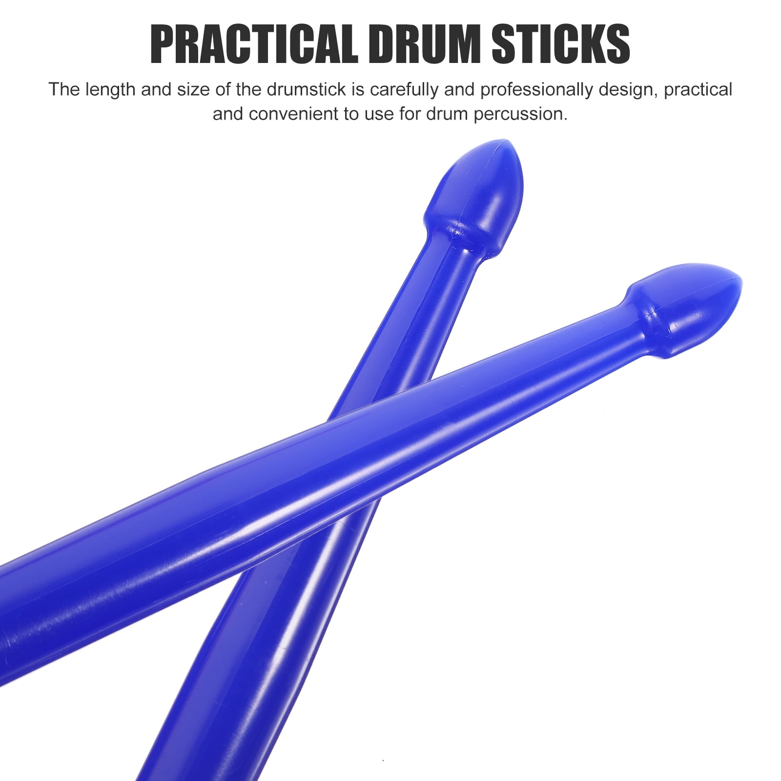 RENACLIPY Dark Double-Ended Drumsticks with Nylon and Felt Tips, 1 Pair for Versatile Drum Playing