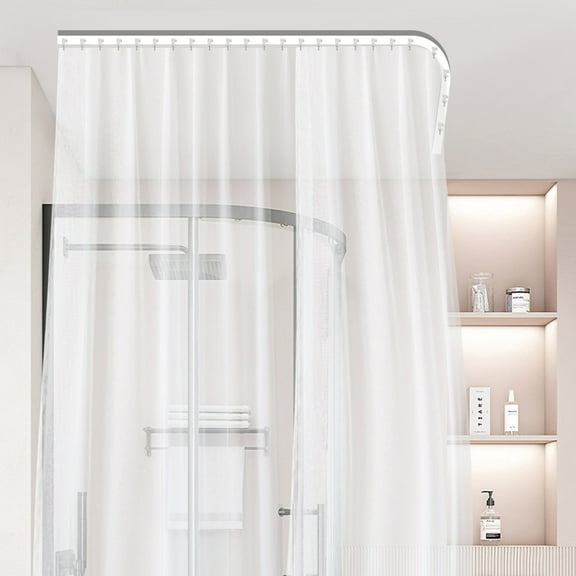 Room divider Ceiling Track set for Curtains with hooks, Corner Connectors Curtain Rail System (9-12ft Track Set)