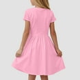 thumbnail image 5 of Wxirdiow Summer Dresses for Teens Tween Girls Summer Dress Formal Ruffle Sleeve A Line Casual Elegant Dresses Pink Size,9-10 Years, 5 of 9