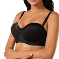 thumbnail image 3 of Women Strapless Bra Plus size 34-44D Half Cup Multiway Balconette Bra with Straps Figure Minimizer Support Bra, 3 of 9