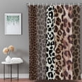 thumbnail image 3 of Bathroom Shower Curtain Farmhouse Leopard Texture Waterproof Shower Curtains with Hooks, Country Animal Printed Bath Curtains Bathtub Curtain Home Decor 72x72in, 3 of 9