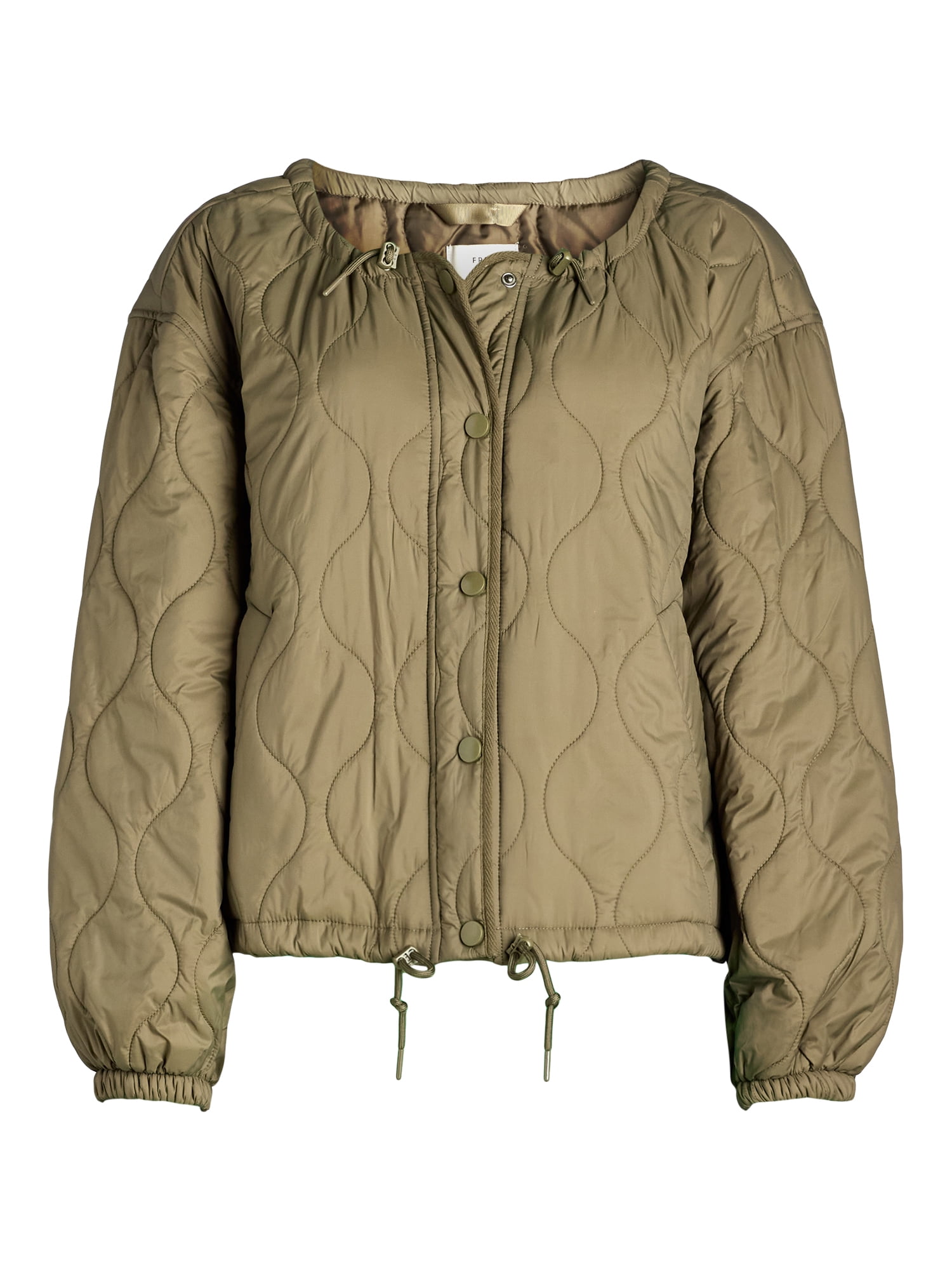 Free Assembly Women's Quilted Parachute Jacket, XS-XXL