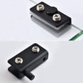 thumbnail image 3 of 1 Paire de Charnières de Porte en Verre Acier Inoxydable Pivot d'Armoire Clip Sans Perçage, 3 of 6