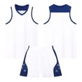 thumbnail image 5 of FUZHIQ Boys Basketball and Shorts 2-Piece Set, V-Neck Sleeveless Athletic Uniform Breathable Quick-Dry Sportswear,3-16 Years, 5 of 6