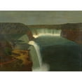 thumbnail image 2 of Robert Bakewell 14x11 Black Ornate Wood Framed Double Matted Museum Art Print Titled: Niagara Falls&nbsp; (1847), 2 of 5