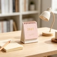 thumbnail image 5 of 2027 Desk Calendar, Small Standing Monthly Calendar with Gold Print for Office Desk, 5 of 7