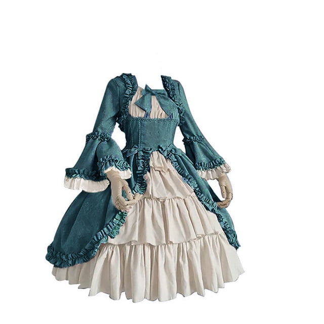 Kcodviy Robe Gothique Vintage de Cour Noire pour Femmes, Robe Gothique pour Femmes à Carreaux Patchwork avec Nœud, Robe Médiévale à Manches Courtes, Grande Taille, Vêtements Gothiques, Robes Gothiques Médiévales pour Femmes Longues