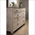 thumbnail image 5 of Bedroom Set, 5-Piece King Industrial Chic White Wash Solid Wood | Wood | Standard Beds, 5 of 9