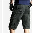 thumbnail image 5 of HOOMEUMY Men's Summer Cargo Shorts Straight Fit Multi-Pocket Bermuda Shorts with Drawstring Dark Gray 4, 5 of 6