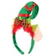 thumbnail image 4 of GOOHOCHY Diadema con forma de sombrero, aros para el pelo, pañuelo para la cabeza, banda para el pelo con cascabeles, tocado navideño, adorable tocado, 4 of 8