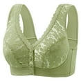 thumbnail image 2 of HVOBTTY Women's Wireless Push Up Bra Patchwork Front Closure Lightweight Breathable Shaping Daily Bra Green, 36/80AB, 2 of 3