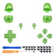 thumbnail image 4 of eXtremeRate Replacement D-pad R1 L1 R2 L2 Triggers Share Options Face Buttons, Clear Green Full Set Buttons Compatible with ps5 Controller BDM-030 - Controller NOT Included, 4 of 9