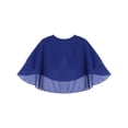 thumbnail image 4 of Miutii Womens Soft Chiffon Shawl Wraps Shrug for Evening Dress Ruffle 2-Layer Wedding Cape Bolero Navy Blue One Size, 4 of 5