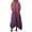 *1-Purple, variant on Women's V-Neck Cotton-Linen Maxi Dress,Ladies 3/4 Sleeve Asymmetrical Hem Caftan Dress with Pockets,Summer Beach and Loungewear for Women,Black,S-2XL