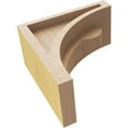 thumbnail image 6 of 3"W x 6"D x 6"H Classic Viola Rough Cedar Woodgrain TimberThane Corbel, Primed Tan, 6 of 6