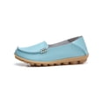 thumbnail image 3 of Fangasis Womens Casual Shoes Fashion Loafers Slip On Flats Driving Lightweight Nurse Shoe Light Blue 7.5, 3 of 5