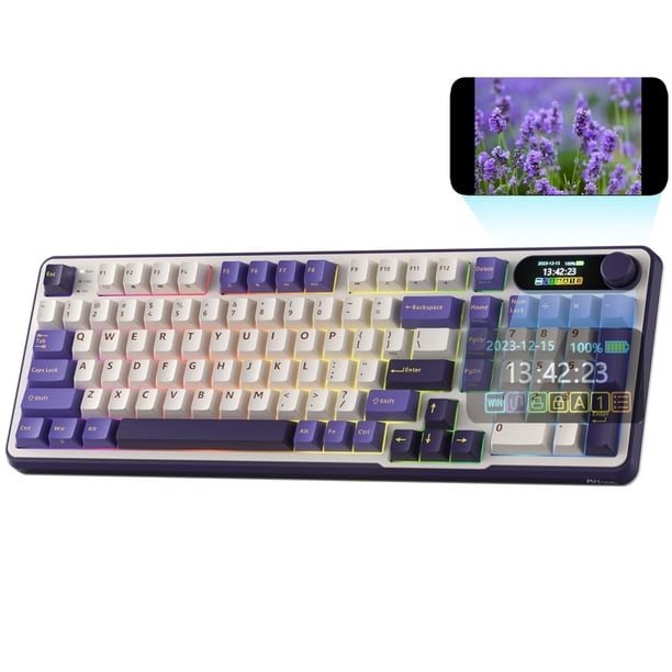 Teclado mecánico RK ROYAL KLUDGE S98 con pantalla inteligente 96%