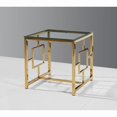 thumbnail image 2 of Best Master Furniture Best Master Stainless Steel and Glass End Table in Clear/Gold Base, 2 of 2