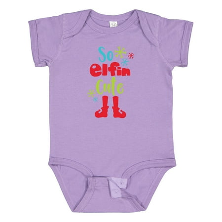 

Inktastic So Elfin Cute Elf Shoes Christmas - Red Green Boys or Girls Baby Bodysuit