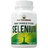 Selenium Supplement with Whole Food Blend of 25+ Vegetables and Fruits for Max Absorption. Pure Selenium Vegan Capsules for Immune System, Thyroid Support, Heart Health, Prostate Support. 30 Pills
