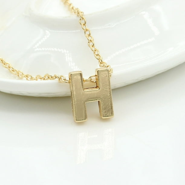 Collar para mujer, joyería para mujer, joyería de moda para mujer, regalo para mujer, 26 letras en inglés, cadena con nombre, colgante, collares, joyería para mujer