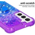 thumbnail image 2 of Clear Case for Samsung Galaxy S23+ (Not S23) with Kickstand for Girls Women, Liquid Glitter Sparkle Bling Cute Case Gradient Quicksand Cover for Samsung Galaxy S23 Plus JB Purple Navy, 2 of 14